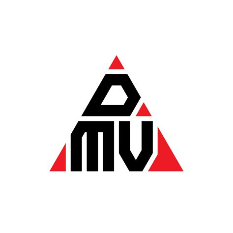 DMV triangle letter logo design with triangle shape. DMV triangle logo design monogram. DMV ...