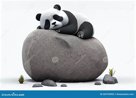 Adorable Giant Panda Bear Sleeping Stock Illustration - Illustration of ...