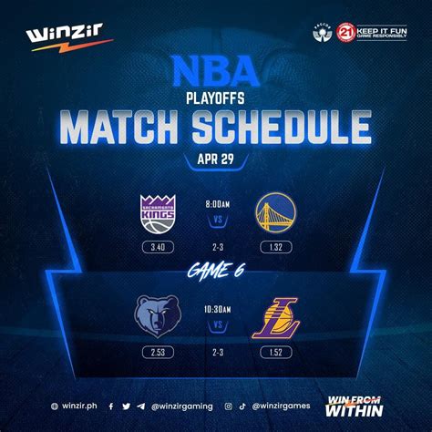 Check out NBA playoffs full game schedule for tomorrow! 💥 - Chachi Sy ...