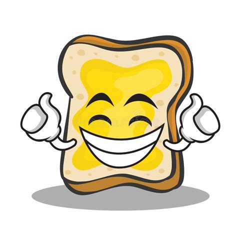 Proud Face Bread Character Cartoon Stock Vector - Illustration of bread, emoticon: 95939089