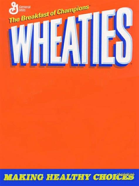 Put photo on the Wheaties box | Box template, Cereal boxes diy, Diy box