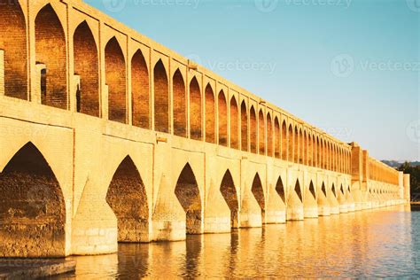 Isfahan, Iran, 2022 - SioSe Pol or Bridge of 33 arches, one of the ...