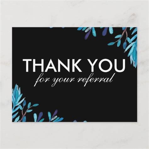 REFERRAL THANK YOU POSTCARD | Zazzle.co.uk