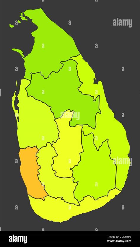 Sri Lanka population heat map as color density illustration Stock Photo ...