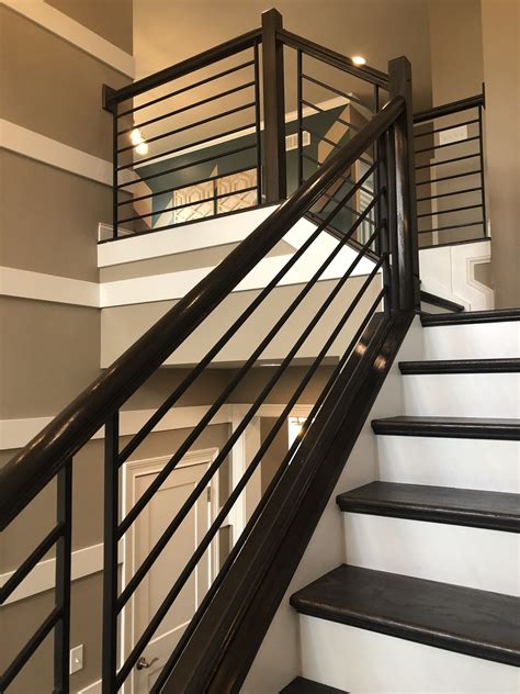 Modern Horizontal - Wrought Iron Spindle | Stairway design, Staircase design modern, Stair ...