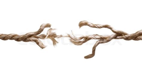 Frayed rope isolated | Stock Photo | Colourbox