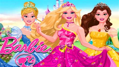 Barbie Princess Disney Dress Up Video Game for Girls - YouTube