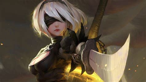 Yorha No2 Type B Nier Automata Mobile Wallpaper