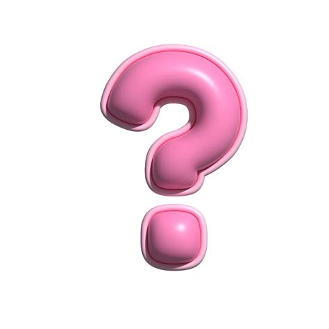 question mark pink alphabet glossy 22287293 PNG