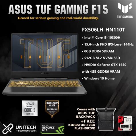 ASUS TUF GAMING F15 FX506LH-HN110T, Computers & Tech, Laptops ...