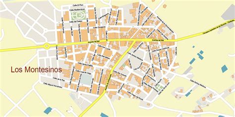 Quesada Torrevieja Spain PDF Vector Map: Exact City Plan High Detailed ...