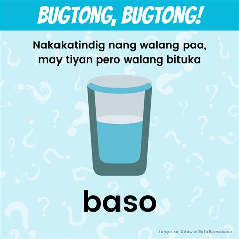 Read Yey - Sagot sa BUGTONG, BUGTONG! 🧐 BASO🥛 ang sagot...