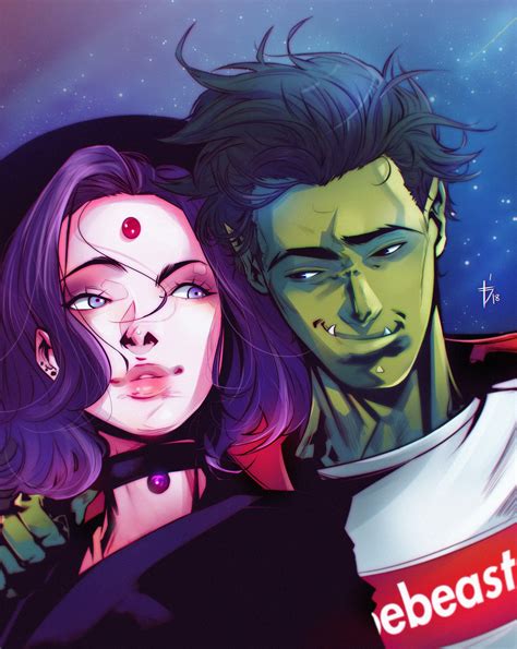 Raven and Beastboy 🌟 by Olifux : r/ImaginaryDC