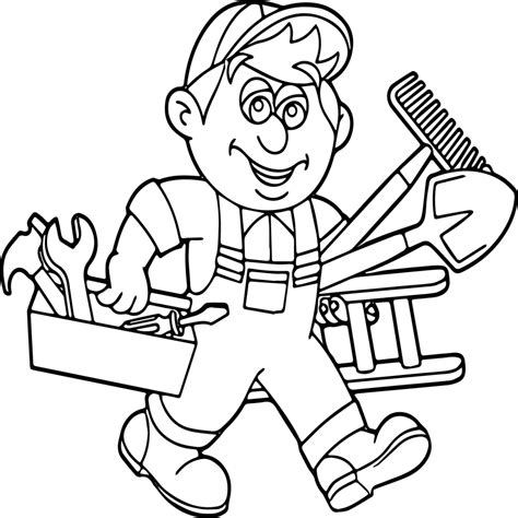 Handyman Coloring Pages at GetColorings.com | Free printable colorings ...