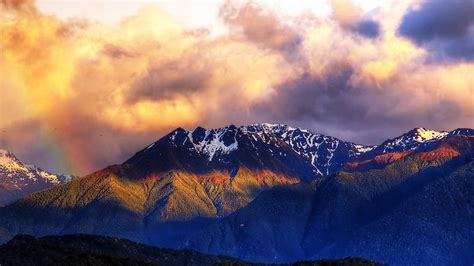 1920x1080px, 1080P free download | Gorgeous colors on new zealand mountains, sunshine, clouds ...
