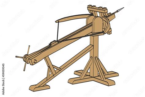 cartoon image of ballista weapon Stock Illustration | Adobe Stock