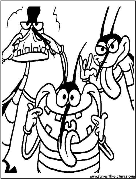 Oggy And The Cockroaches Coloring Pages - Free Printable Colouring Pages for kids to print and ...