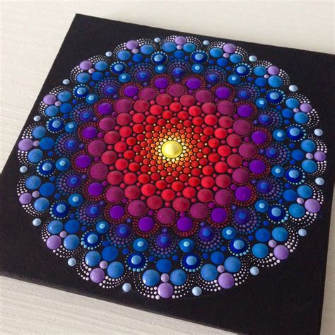 My most intricate mandala painting so far! Mandala Art, Mandala Canvas ...