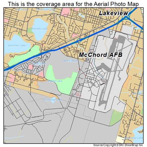 Aerial Photography Map of McChord AFB, WA Washington