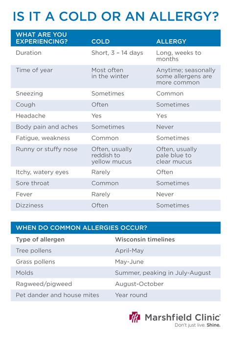 Colds vs. allergies: Know the difference | Shine365 from Marshfield Clinic