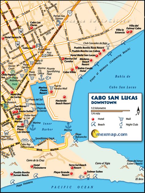 Cabo San Lucas Mexico Area Map | Cabo san lucas mexico, Travel cabo san lucas, Cabo san lucas ...