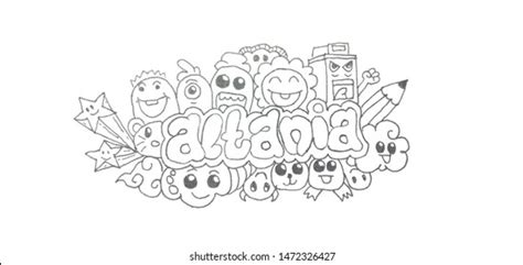 Drawing Doodle Art Name Altania Stock Illustration 1472326427 ...