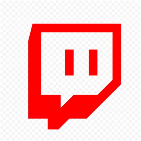 HD Red Twitch TV Logo Icon Transparent Background PNG | Citypng