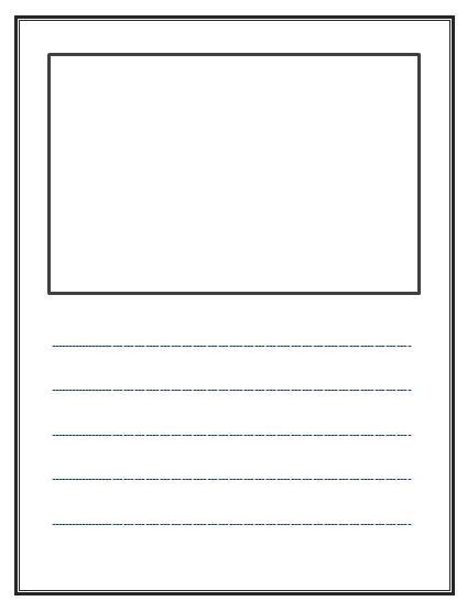 Free Writing Paper Template with Space for Story Illustrations