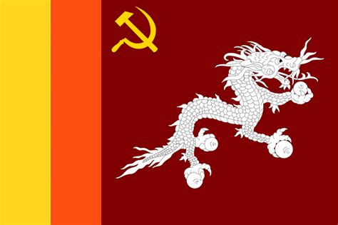 Flag of Communist Bhutan : vexillology