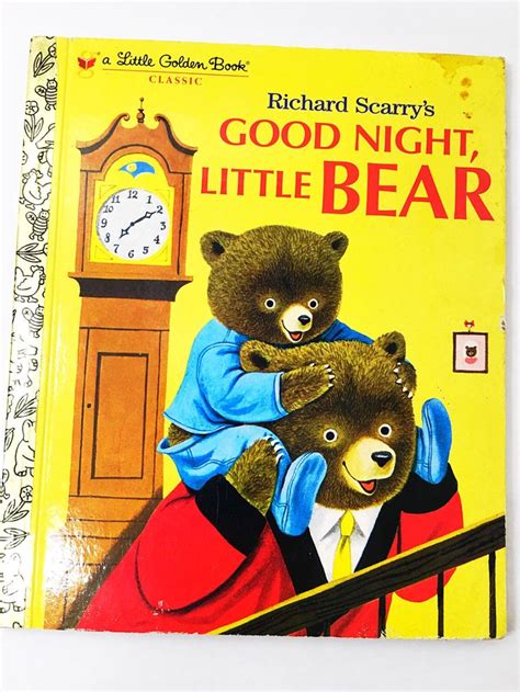 1982 Richard Scarry's Goodnight Little Bear Book. Vintage | Etsy | Little golden books, Richard ...