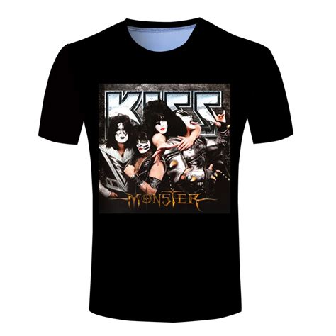 Cheap New Kiss Rock Band T Shirts Men Kiss Gene Simmons Quality T ...