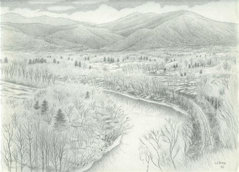 Pencil Drawings: Pencil Drawing Rivers