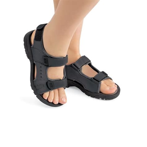 Collections Etc. - Adjustable Womens 3 Strap Sports Sandals ...