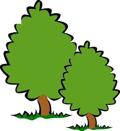 Bush and trees clipart - Clipground