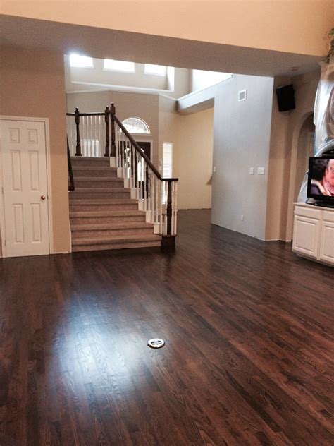 dark walnut stain on white oak hardwood | remodel-(1)floors | Hardwood ...