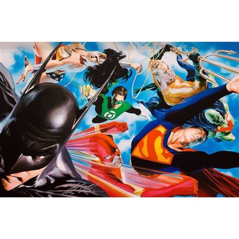 DC Comics | Art | Liberty Justice Alex Ross Poster Jla Rare 203 Dc Comics Flash Original Vintage ...