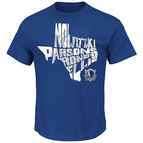 Mens Royal Blue Dallas Mavericks State Outline T-Shirt - Dallas ...