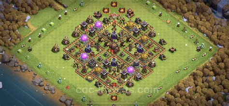 Trophy (Defense) Base TH10 with Link, Anti Everything, Hybrid - Clash ...