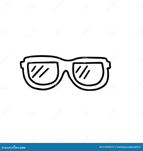 Freehand Drawn Black and White Cartoon Glasses Stock Vector - Illustration of vector ...