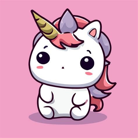 Cute Unicorn illustration Unicorn kawaii chibi vector drawing style Unicorn cartoon 17047827 ...