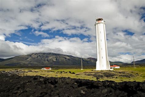 Lighthouse in Iceland stock image. Image of image, blue - 56501557