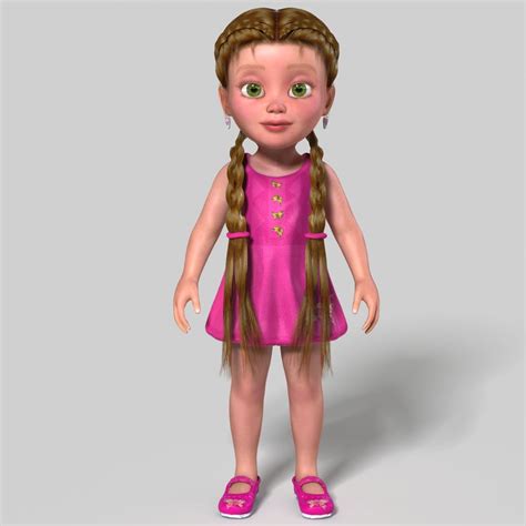 Sarah Child Girl 3D Model $59 - .3ds .fbx .obj .max - Free3D