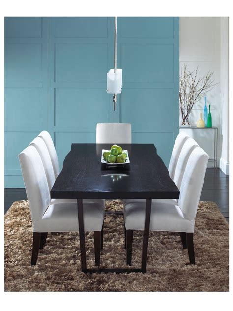 Clean take on the live-edge look from Mitchell Gold + Bob Williams | Dining room design ...