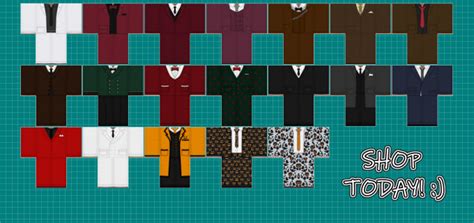 Send you 70 roblox clothing templates suits and ties by Robloxdesignss | Fiverr