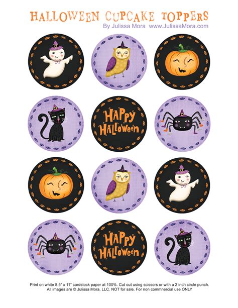 We Love to Illustrate: Happy Halloween Cupcake Toppers