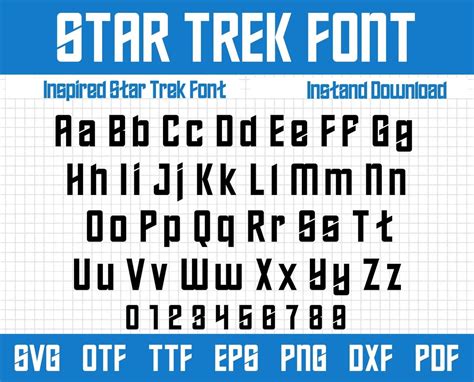 Star Trek Font Star Trek Alphabet Star Trek Star Trek Svg | Etsy