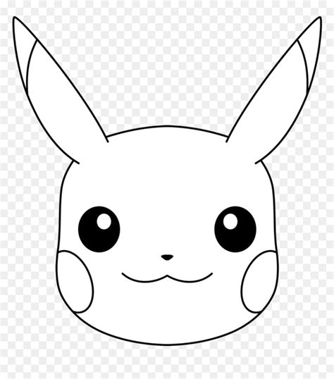 Pikachu Face Png - Pikachu Face Coloring Page, Transparent Png - vhv