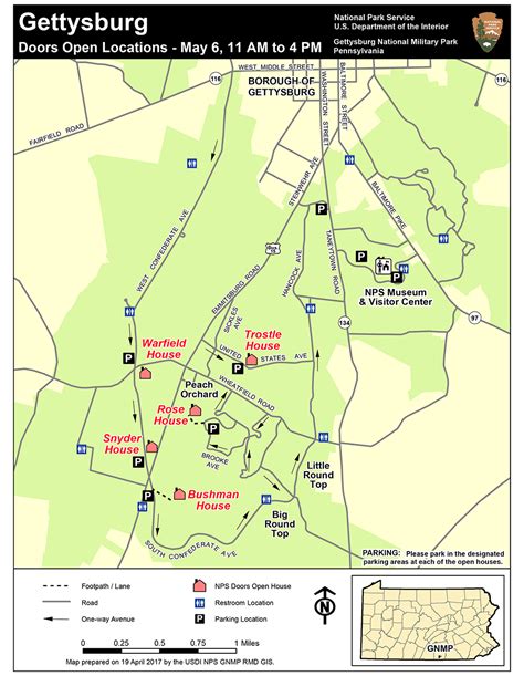 Map Of Gettysburg National Park - Cities And Towns Map