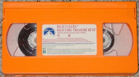 Blues Clues Vhs Tape Blue S Big Treasure Hunt Orange Nick Jr Videoband ...