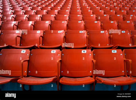 Empty numbered sport stadium seats Stock Photo - Alamy